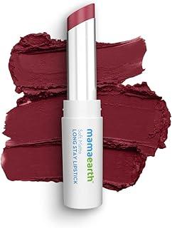 Mamaearth Soft Matte Long Stay Lipsticks with Jojoba Oil & Vitamin E for 12 Hour Long Stay - 03 Grape Wine - 3.5 g