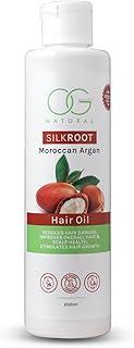 OG BEAUTY Naturals Moroccan Argan Hair Oil with SilkRoot | Infused with Moroccan Argan Oil | Reduces Hair Damage & Improves Scalp Health | Lightweight & Non-Greasy | 200ml