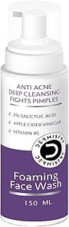 Dermistry 2% Salicylic Acid Niacinamide Foaming Face Wash Anti Acne Pores Cleanser Dark Spots Corrector Exfoliating Pimples Excess Oil Remover for Oily Acne Prone Skin for Men Women Boys Girls 150ml