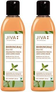 Jiva Bhringaraj Hair Oil 120ml | 100% Pure & Natural | Nourishes Hair, Prevents Hair Loss, Premature Graying, Dandruff & Promotes Healthy Hair Growth (Pack of 2)