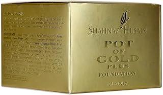 Shahnaz Husain Pot Of Gold Plus Foundation | Enriched With Pure Gold | Smooth Finish & Youthful Glow | 30g