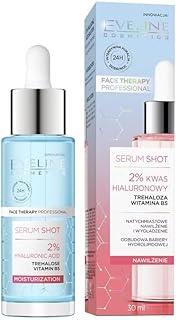 Eveline Cosmetics 30 ML Face Serum Shot with 2% Hyaluronic Acid for Moisturization with Lightweight & Non-Greasy Texture for All Skin Type to Reduce Wrinkles & Fine Lines