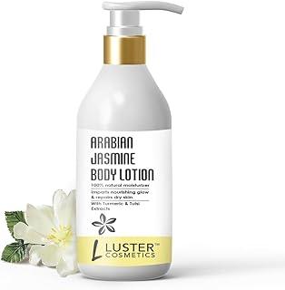 Luster Cosmetics Arabian Jasmine Body Lotion | With Turmeric & Tulsi Extracts | Natural Moisturizer | Imparts Nourishing Glow | Repairs Dry Skin | Paraben Free - 300ml