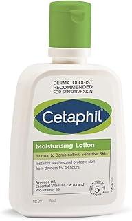 Cetaphil Moisturizing Lotion for Dry to Normal, Sensitive Skin| 100 ml| Moisturizer with Niacinamide, Panthenol| Non-greasy, Won t Clog Pores| Dermatologist Recommended| Paraben, Sulphate Free