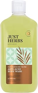 Just Herbs Tea Tree Anti - Acne Body Wash with Plant Salicylic Acid for Men & Women 300 ml Pack of 2
