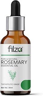 FILZA Rosemary Essential Oil, 30 ml - For Hair Growth, Hair Fall Control & Nourishment | Pure Rosemary Oil for Skin, Body, and Aromatherapy