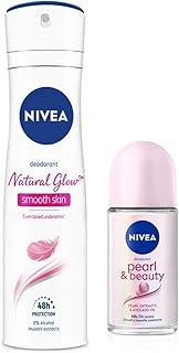 NIVEA Deodorant Roll On for Women, Pearl & Beauty, 50ml and Deodorant, Whitening Smooth Skin for Women, 150ml