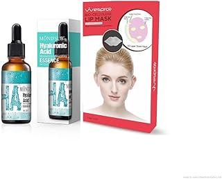 Mond'sub Hyaluronic Acid Serum for Intense Hydration & Spotless Glowing Skin, Reduces Dryness, Wrinkles for Anti-aging with Black Truffle - 30ml with Free Wespro Bio-Cellulose Lip Mask - Pack of 5