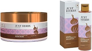Just Herbs Anti Hairfall Natural Hair Mask With Castor & Black Onion Seed- 200Gm & Castor And Black Onion Seed Sulfate Fre