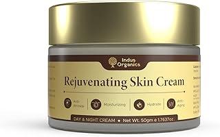 Indus Organics Rejuvenating Skin Cream, Anti-Aging Cream for women, Moisturizing, Forming & Smoothing, Wrinkle Lift | 50 gm |