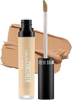 Swiss Beauty Liquid Light Weight Concealer With Full Coverage |Easily Blendable Concealer For Face Makeup With Matte Finish | Shade- Medium-Beige, 6g