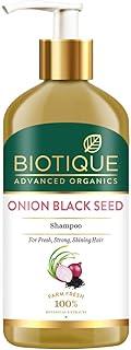Biotique Onion Black Seed Shampoo For Fresh, Strong and Shining Hair, 300 ml | Hair Fall Control, Hair Strengthening | Paraben Free, Natural Botanical Extracts