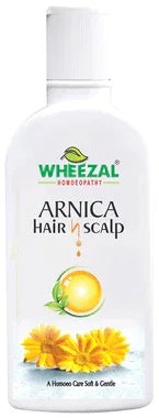 Wheezal Arnica Hair N Scalp Treatment Shampoo bottle of 200 ml liquid