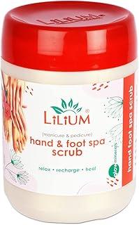 Lilium Hand & Foot Spa Scrub For Dead Skin & Tan Removal | Orange Peel Extract | Ammonia Free | Exfoliate Dead Tissue, 900ml