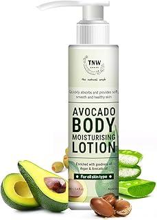 TNW-THE NATURAL WASH Avocado Body Moisturizing Lotion for Dry & Sensitive Skin With 24 hr nourishing Moisturizer Lotion Cream Vitamin C & E For Glowing Skin Restores Glow - 100 ml