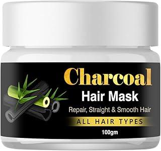 Charcoal Hair Mask – Deep Repair & Nourishment for All Hair Types | Detoxifies, Smoothens & Strengthens | Restores Shine & Reduces Damage | 100g Hydrating Hair Treatment
