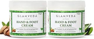 Glamveda Hand & Foot Crack Cream Pack of 2 100 GM For Dry, Rough & Crack Heels & Elbow, Paraben Free| Alomond Oil, Aloevera| Deeply Moisturizes & Repairs