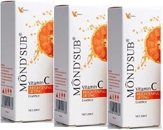 Mond'sub Vitamin C Brightening Lifting Face Serum with (3-O Ethyl Ascorbic Acid) for Brightening, Wrinkle reduction, visible firming, fading hyper pigmentation & even skin tone 30ml x 3-90ml