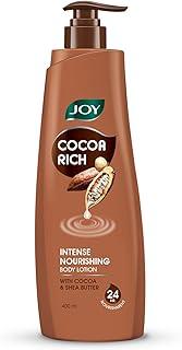 Joy Cocoa Rich Intense Nourishing Body Lotion (400ml) | 24 Hour Nourishment | With Shea Butter & Cocoa Butter | Suitable for Normal to Dry Skin | Non Sticky & Non Greasy Lightweight Body Lotion