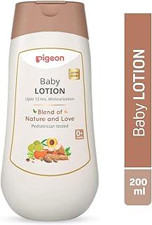 Pigeon Baby Lotion with Marshmallow Root Extract, Carrot Seed Oil, Sweet Almond & Olive Oil – Soothing, Lightweight Moisturizer for Delicate Skin, No Paraben, Sulphate & Alcohol - 200 ml