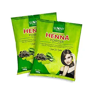 Sunny Henna Powder Fortified with Arnica, Bhringraj, Katha, Amla, Shikakai & Brahmi |