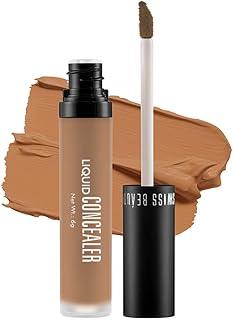 Swiss Beauty Liquid Light Weight Concealer With Full Coverage |Easily Blendable Concealer For Face Makeup With Matte Finish | Shade- Warm-Sand, 6g