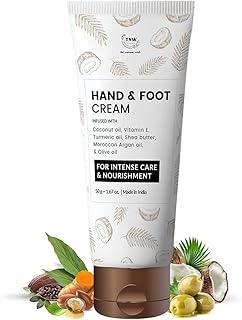 TNW-THE NATURAL WASH Hand & Foot Cream - 50gm | Enriched with Vitamin E, Shea Butter & Coconut Oil | For Nourished, Moisturize & Heel Cracked Skin Hands & Feet | Paraben & Silicone Free