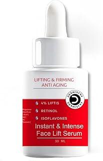 Dermistry Instant Skin Lifting Firming Tightening 4% Liftis Retinol Collagen Boost Day Night Anti Aging Face Serum For Ageing Wrinkles Dark Circles Fine lines for Men Women Dry & Oily Skin - 30ml