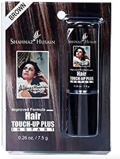Shahnaz Husain Hair Touch-up PLUS (Instant) - Brown, 0.26 oz. / 7.5 gE - Powder Form, Unisex, Instantly Covers Roots and Grey Hairs