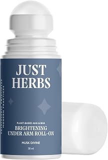 Just Herbs Roll on Deo for Men Musk Divine Refreshing Under Arm Long Lasting Deodorant - 50 ml