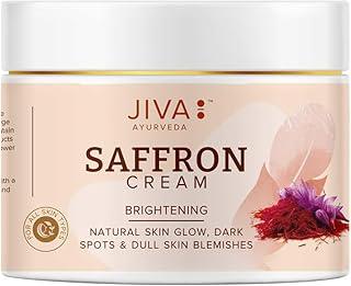 Jiva Saffron Cream 100g | 100% Ayurvedic Formula | Lightens Blemishes, Hyperpigmentation, & Dark Spots | Promotes Circulation & Balances Skin pH | Ideal For All Skin Types (Pack Of 1)
