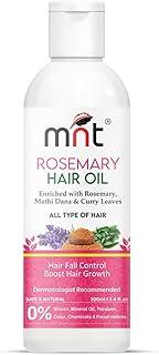 MNT Rosemary Hair Oil for Hair Growth with Methi Dana & Rosemary | For Thicker, Shiny, Stronger & Healthy Hair | Pure Rosemary Oil for Hair Growth, Hair Fall Control | 100 ml