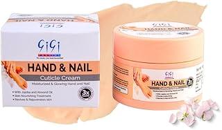 GiGi Hand & Nail Cuticle Cream with Jojoba and Almond Oil, Moisturising Treatment for Glowing Hands, 50g
