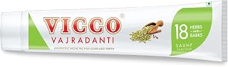 Vicco Vajradanti Paste in Saunf Flavour | With 18 Ayurvedic Herbs & Barks | Fennel Freshness