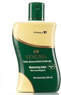 VENUSIA Dr. Reddy's Moisturizing Lotion : Soft and Hydrated Skin : For Dry to Very Dry Skin : Vitamin E, Squalene and Aloe Vera : 200 ml
