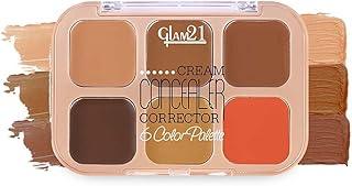 Glam21 Cream Concealer Corrector Palette |Creamy texture | Flawless & Buildable Coverage |Crease-proof formula |Easy To Blend & Lightweight Concealer For Face Makeup (9gm) - 03- Deep Dawn