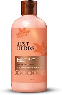 Just Herbs Radiant Glow Body Lotion with UVA/B Filters | For Intensely Moisturised & Glowing Skin | Gives Sun Protection