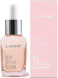 Lakme Dew Drama Serum, 6% Vit B3, E, F & Pro-Ceramides for Skin Barrier & Dewy Radiance 30ml