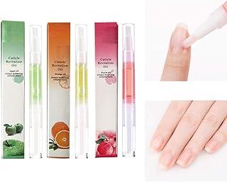 ZAUKY Cuticle Revitalizer Oil Pen Set, 3 Pack, Apple Orange Peach Scents, Nail Care Treatment