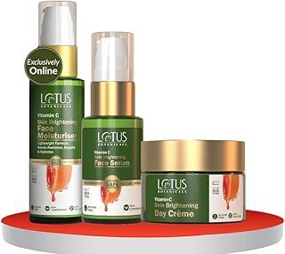 Lotus Botanicals Vitamin C Daily Care Combo (3 Items in the set)-Vitamin C Serum 30ml, Vitamin C Day Creme 50g, Vitamin C Moisturiser 45ml