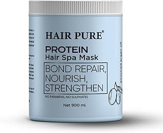 Hair Pure Protein Hair Spa Mask | Strengthening & Nourishing Treatment | Reduces Breakage & Restores Shine | Deep Conditioning for All Hair Types | Ideal for Damaged & Color-Treated Hair – 900 ml