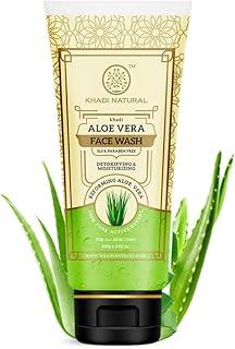 Khadi Natural Aloe Vera Face Wash for Detoxifying & Moisturizing Skin | Natural Face Wash for Healthy Skin | SLS & Paraben Free | All Skin Types | 100 ml