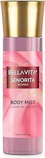 Bella Vita Luxury Senorita Women Body Spray Mist Perfume for Refreshing Floral & pomegranate Long Lasting Fragrance with Mint, 150 Ml