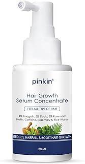 Hair Growth Serum Concentrate - 4% Anagain, 2% Bioba, 3% Rosemary, Biotin, Caffeine, Rosemary water & Rice Water - Advanced Hair Growth Serum for Hair Fall Control 30ml