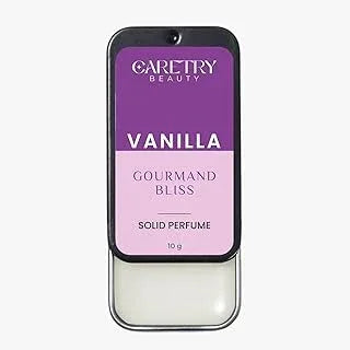Caretry Beauty Vanilla Gourmand Bliss Solid Perfume | Floral Alcohol Free Solid Perfume | Long Lasting and Travel Friendly Pocket Perfume for Men and Women (10g)