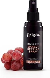 Pilgrim Insta Fix Makeup Setting Spray 60ml | With Hyaluronic Acid & French Red Vine | Setting spray for makeup | Long Lasting | Makeup Fixer | Natural Finish | Oil control Formula & Shine free look.