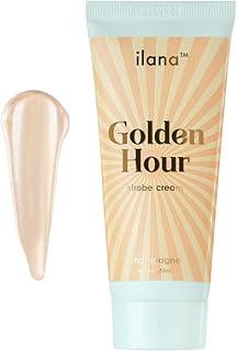 ilana Golden Hour: Shimmering Makeup Primer + Strobe Cream (50ml) - 2 in 1 Primer for Face Makeup & Moisturizer to prevent Clogging of Pores | Made with Real Pearl Particles Champagne