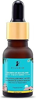 Pilgrim 2% Hyaluronic Acid Hydration Super Serum (Mini - 5 ml) with Kiwi & Watermelon Extracts | Face serum for hydrated skin | For All Skin Types | Korean Skin Care | For Women & Men