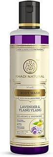 Khadi Natural Lavender & Ylang Ylang Herbal Body Wash|Gently cleanses and nourishes| Shower Gel that relax senses| Floral fragrance| Suitable for All Skin Types|210ml