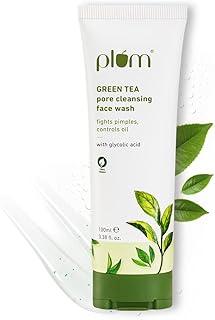 Plum Green Tea Pore Cleansing Face Wash for Oily, Acne Prone, Dry & Combination Skin | with Glycolic Acid | Fight Pimples & Control Excess Oil | Gentle Exfoliating & Non-Drying | Women & Men | 100ml